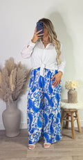 Pantalon Capri Bleu